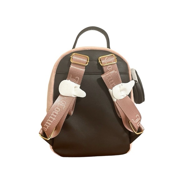 Juicy Couture Dusty Blush Velour Queen Of Everything Backpack NWT - Picture 8 of 10